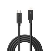 LINDY Thunderbolt-kabel Thunderbolt 3 USB-C stekker, USB-C stekker 2.00 m Zwart 41557 - thumbnail