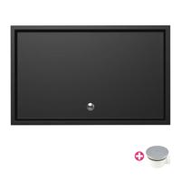 Douchebak Xenz Mariana | 160x100x4 cm | Incl.Afvoersifon-Chroom | Acryl | Rechthoekig | Zwart mat