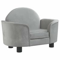 vidaXL Hondenmand 66x40x45 cm fluweel lichtgrijs, hondenbank, hondenbed, dierenmand, huisdierenbank, huisdierenmand, dierenbed, huisdierenbed