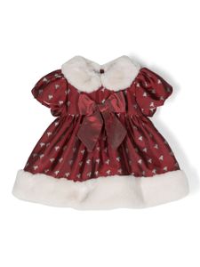 La Stupenderia robe à imprimé Teddy Bear - Rouge