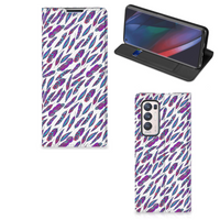 OPPO Find X3 Neo Hoesje met Magneet Feathers Color - thumbnail