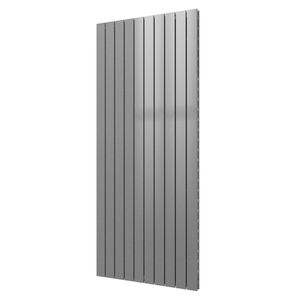 Plieger Designradiator Cavallino Retto Dubbel 1936 Watt Middenaansluiting 180x75,4 cm Zilver Metallic