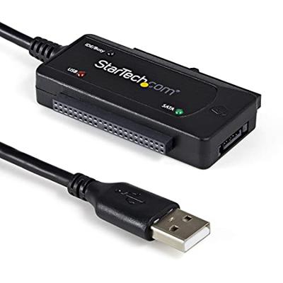 StarTech.com USB 2.0 naar IDE SATA-adapter - 2,5/3,5 inch SSD/HDD - USB naar IDE & SATA converterkabel - USB harde schijf adapter (USB2SATAIDE)