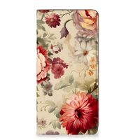 Smart Cover voor OPPO A17 Bloemen - thumbnail