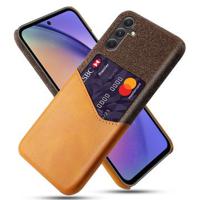 Samsung Galaxy A55 KSQ Hoesje met Kaartenzak - Oranje