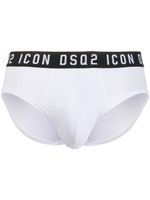 DSQUARED2 slip à taille à logo - Blanc