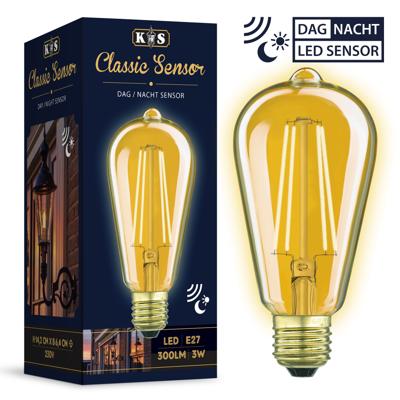 Classic Sensor LED 3W dag/nacht
