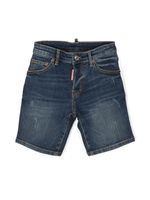 DSQUARED2 KIDS short en jean à taille mi-haute - Bleu