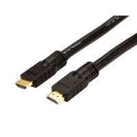 Roline 14.01.3452 HDMI-kabel HDMI Aansluitkabel HDMI-A-stekker, HDMI-A-stekker 15.00 m Zwart 4K UHD, Afgeschermd, Actief met signaalversterking - thumbnail