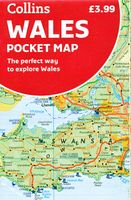 Wegenkaart - landkaart Pocket Map Wales | Collins - thumbnail