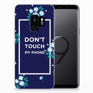 Samsung Galaxy S9 Silicone-hoesje Flowers Blue DTMP