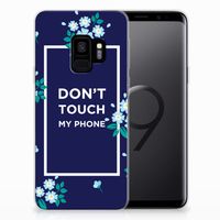 Samsung Galaxy S9 Silicone-hoesje Flowers Blue DTMP