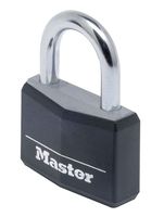 Masterlock 40mm - 21mm hardened steel shackle, 6mm diam. - double locking - 4-pin - 9140EURDBLK - thumbnail