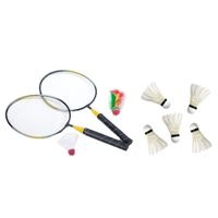 Badminton set voor kinderen met 6x shuttles