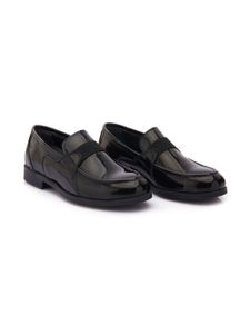 Moustache mocassins en cuir verni - Noir