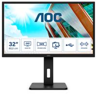 AOC Q32P2 LED-monitor Energielabel F (A - G) 80 cm (31.5 inch) 2560 x 1440 Pixel 16:9 4 ms HDMI, DisplayPort, USB 3.2 Gen 1, Hoofdtelefoonaansluiting IPS LED - thumbnail