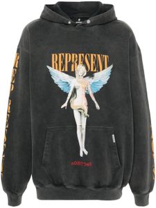 Represent hoodie Reborn à imprimé graphique - Gris