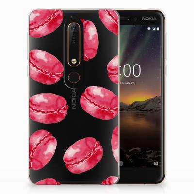 Nokia 6 (2018) Siliconen Case Pink Macarons