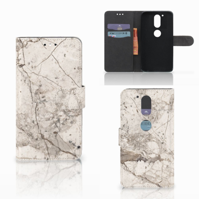 Motorola Moto G4 | G4 Plus Bookcase Marmer Beige