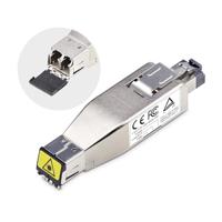 StarTech.com Gigabit Glasvezel naar RJ45 Ethernet Media Converter Dongle, Optical Singlemode 10km/Multimode 800m, PoE Voeding