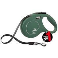 flexi Classic M riem 5 m olijfgroen, rollijn voor honden tot 25 kg