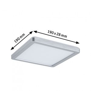 Paulmann 71007 P Atria Shine 11,2W 4000K 190x190 ch m K LED-plafondlamp LED 11.2 W Chroom (mat)