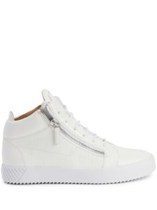 Giuseppe Zanotti baskets montantes Kriss à patch logo - Blanc