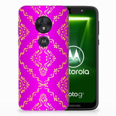 Siliconen Hoesje Motorola Moto G7 Play Barok Roze