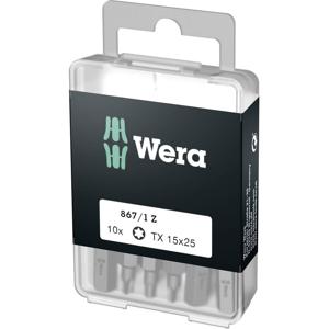 Wera 867/1 Z DIY SiS 05072407001 Torx-bit T 15 Gereedschapsstaal Gelegeerd, Taai D 6.3 10 stuk(s)