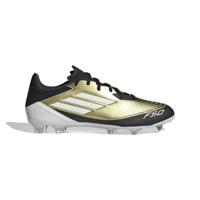 adidas F50 Messi League Gras Voetbalschoenen (FG) Goud Zwart Wit - thumbnail