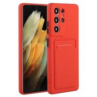 Samsung Galaxy S23 Ultra 5G TPU Case met Kaarthouder - Rood - thumbnail