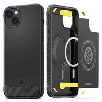 Spigen Rugged Armor Mag iPhone 14 TPU Hoesje - Zwart - thumbnail