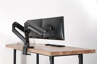 Digitus DA-90427 Monitorbeugel 2-voudig 38,1 cm (15) - 88,9 cm (35) Zwart Uittrekbaar, Draaibaar, In hoogte verstelbaar, Kantelbaar, Kantelbaar en roteerbaar, - thumbnail