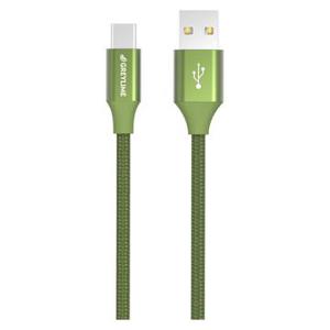 GreyLime Gevlochten USB-A / USB-C Kabel - 1m - Groen