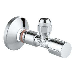 GROHE hoekstopkraan knel met teflon dichtingsring 1/2 x3/8 met metalen greep chroom 22039000