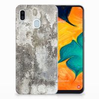 Samsung Galaxy A30 TPU Siliconen Hoesje Beton Print