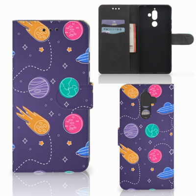 Nokia 7 Plus Wallet Case met Pasjes Space Nokia 7 Plus Wallet Case met Pasjes Space