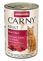 Animonda Carny Adult kattenvoer, nat voer voor volwassen katten, rund + hart, 6 x 400 g