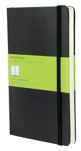 Notitieboek Moleskine large 130x210mm blanco zwart