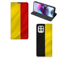 Motorola Moto G100 Standcase Belgische Vlag - thumbnail