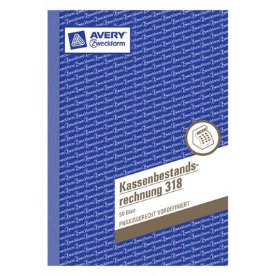Zweckform kasverslag/318 DIN A5 staand wit 50 vel (Duitstalig)