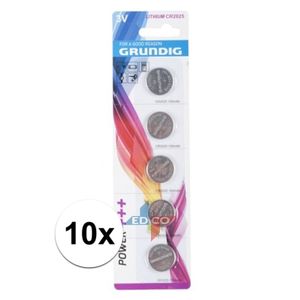 Grundig knoopcel batterijen set van 10x CR2025   -