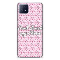 OPPO A53 5G | OPPO A73 5G Silicone-hoesje Flowers Pink DTMP - thumbnail