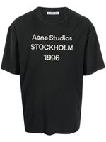 Acne Studios t-shirt à imprimé Logo Stockholm 1996 - Noir