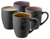 BITZ Koffiemokken, porseleinen kopjes, koffiekopjes met handvat, in set (4 stuks), tweekleurig, 30 cl