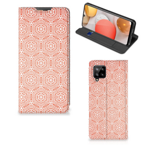 Samsung Galaxy A42 Hoesje met Magneet Pattern Orange