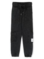 Dkny Kids pantalon de jogging en coton à patch logo - Noir - thumbnail