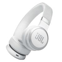 JBL Live 670 NC Draadloze On-Ear-Koptelefoon met Noise Cancelling-technologie en een batterijlevensduur tot 65 uur, in wit