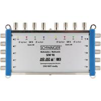 Schwaiger SEW98 531 Satelliet multiswitch Ingangen (satelliet): 9 (8 satelliet / 1 terrestrisch) Aantal gebruikers: 8 Standby-functie