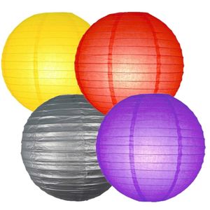 Set van 8x stuks gekleurde party lampionnen dia 25 cm voor tuinfeest